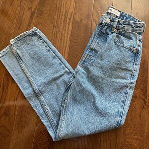 Zara mom jeans in medium marble